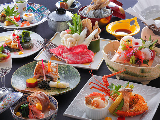 【能登牛・のど黒・海老・活鮑】萬松閣の本日お勧め　Premium厳選食材を板前の手に委ねる食